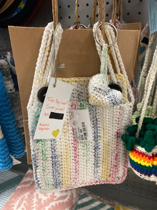 TOTE BAG INSERT WITH KEYCHAIN