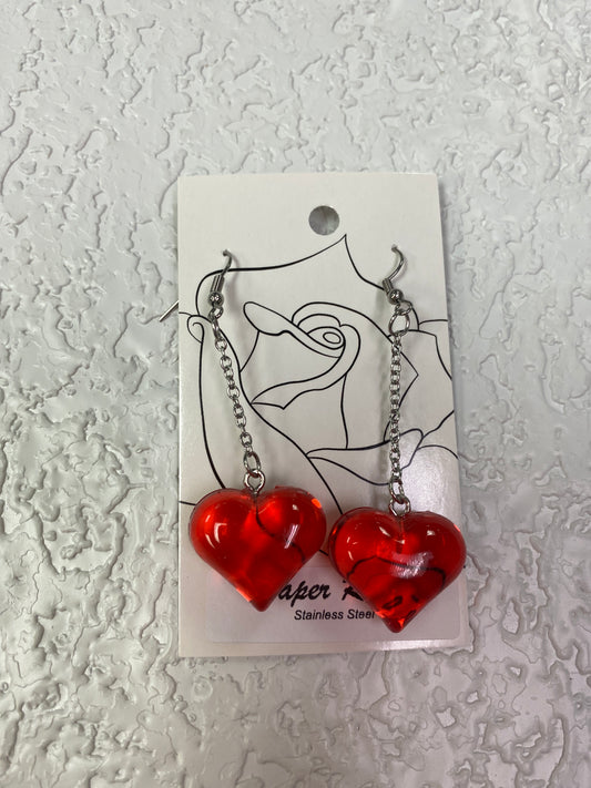 HEART DANGLE EARRINGS