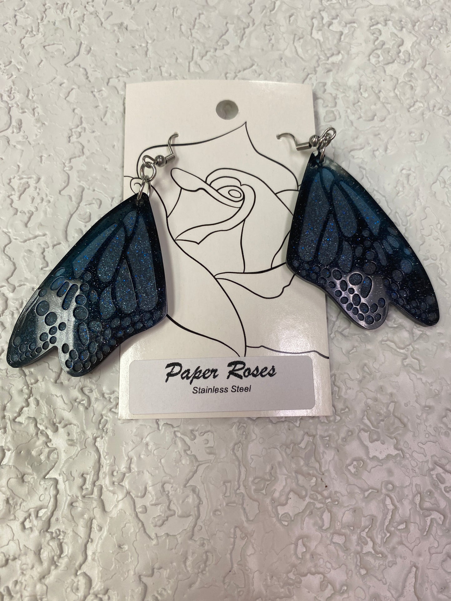 BLUE WING EARRINGS