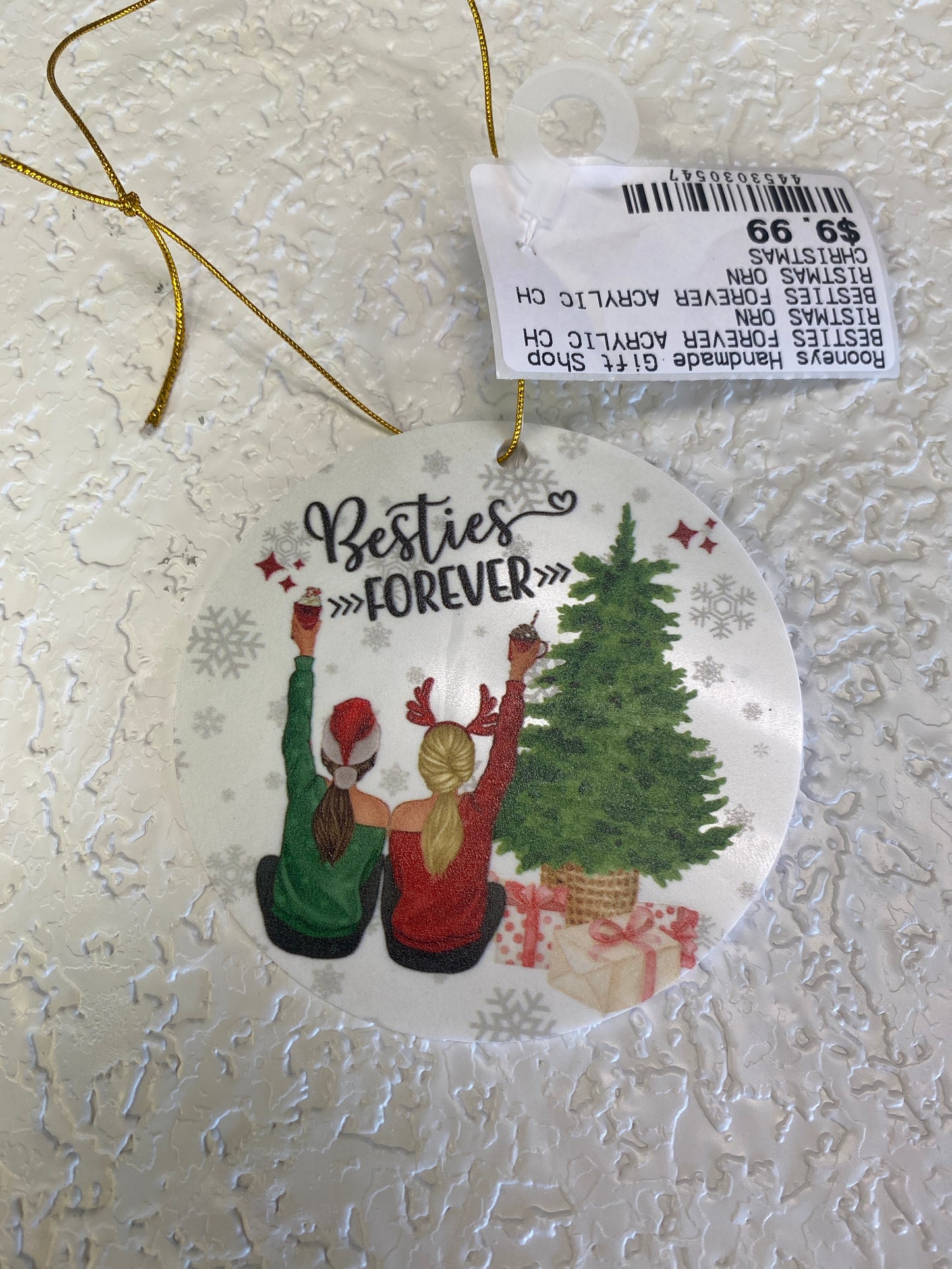 BESTIES FOREVER ACRYLIC CHRISTMAS ORN