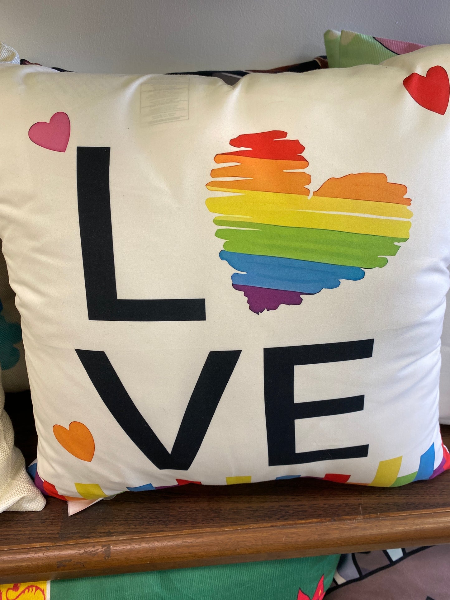 LGBTQ PRIDE RAINBOW THROW PILLOW