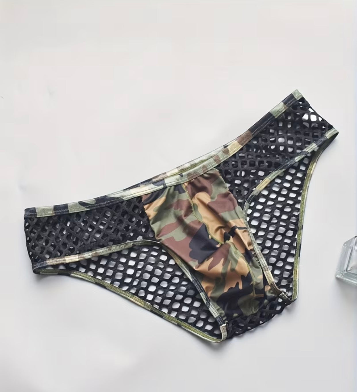 COFFEE CAMOUFLAGE MESH UNDERWEAR XL