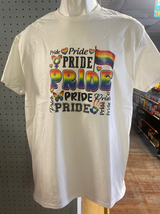 ADULT SHIRT WHITE PRIDE PRIDE PRIDE