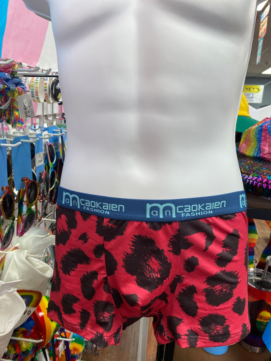 PRINTED FASHION RED BLACK SKETCHY UNDERWEAR MENS