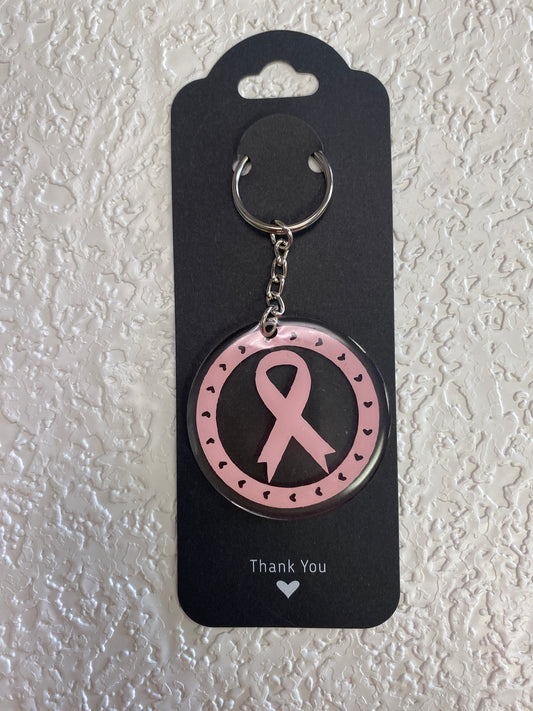 KEYCHAINS PINK RIBBON