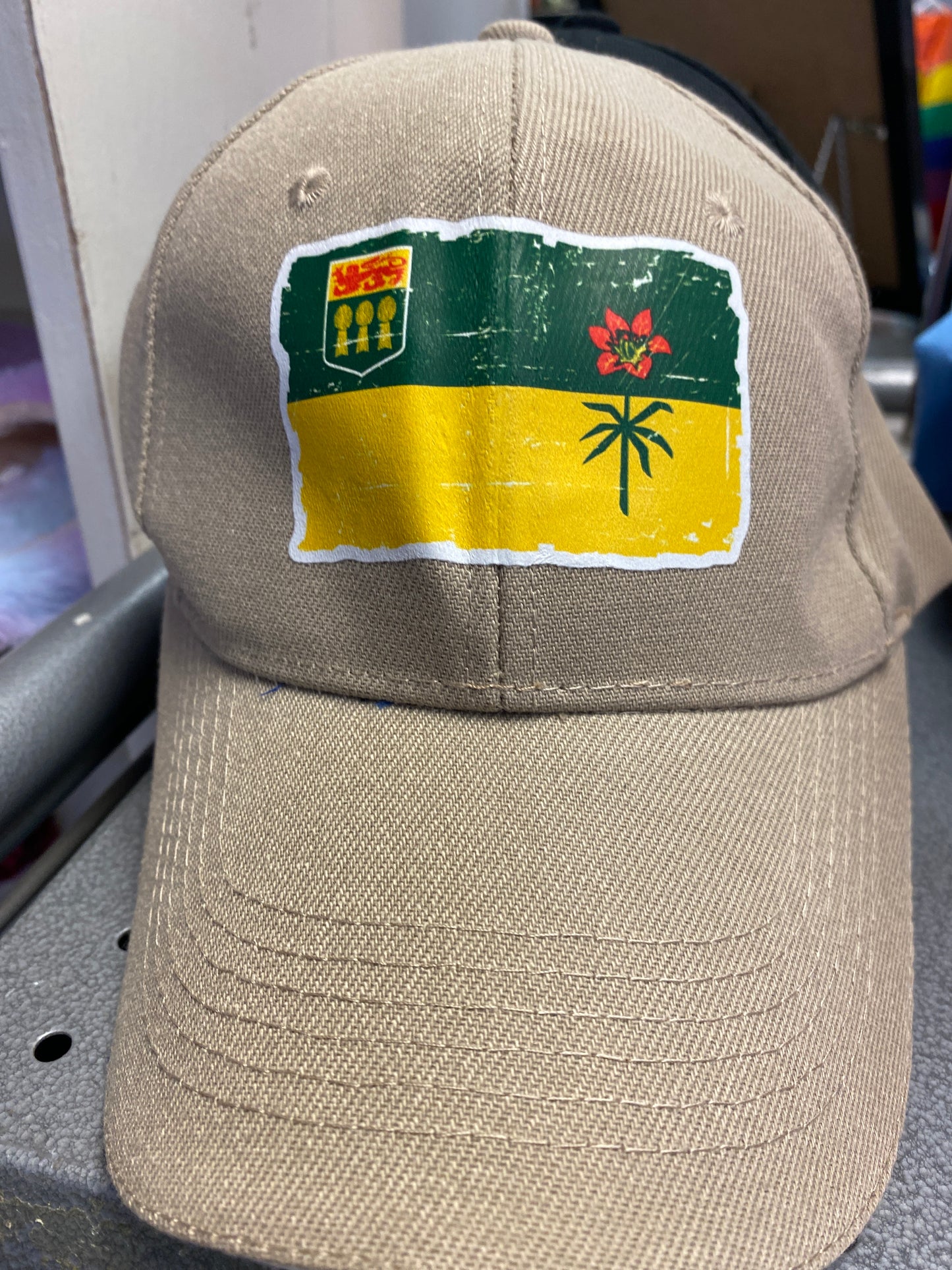 SASK FLAG KHAKI HAT