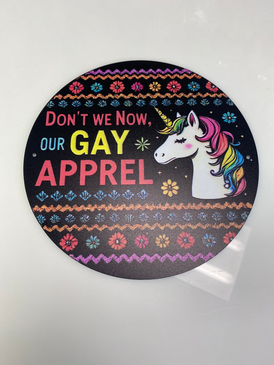 UNICORN DONT WE KNOW METAL SIGN DECOR