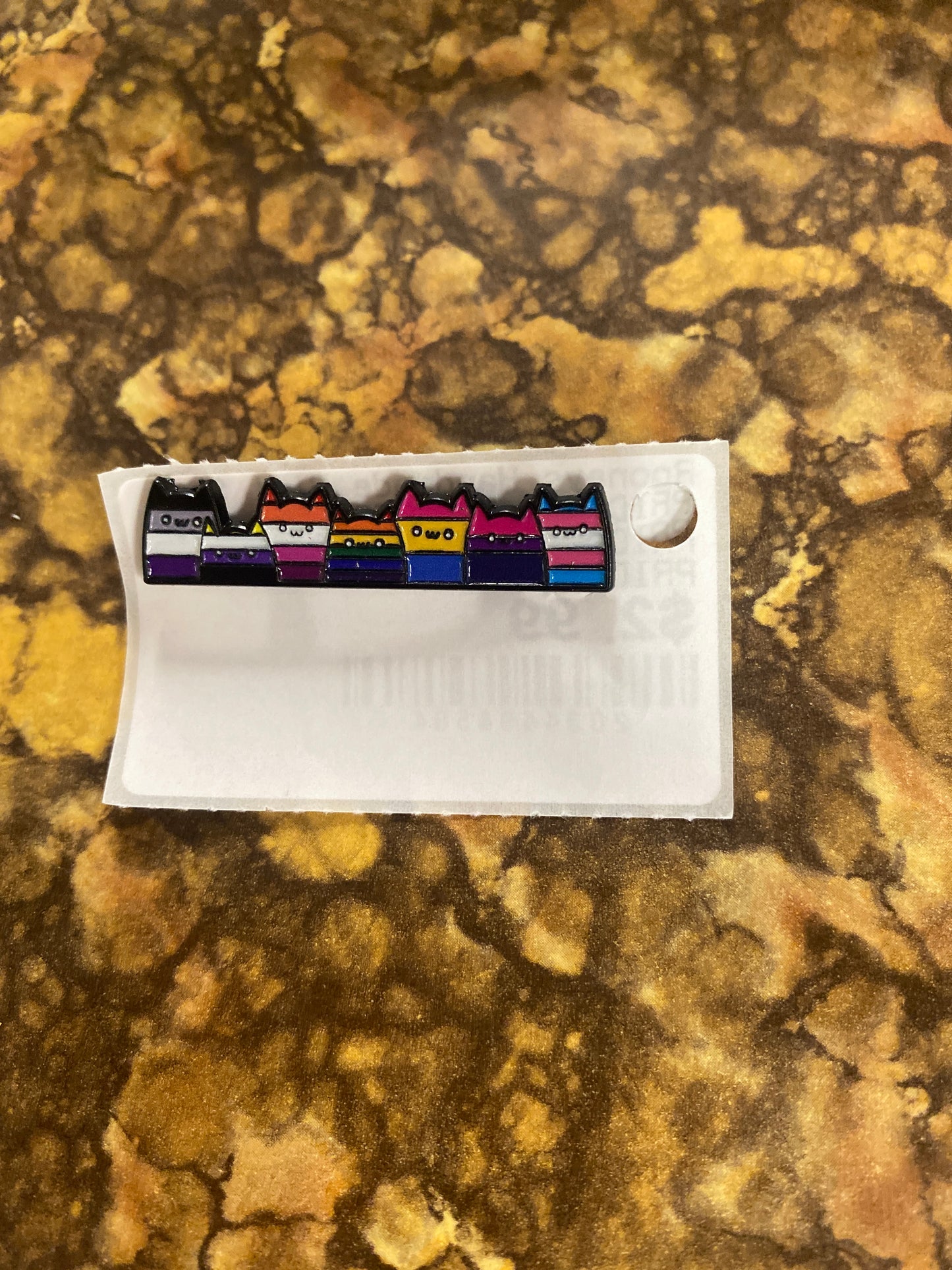 PRIDE FLAGS CATS PIN