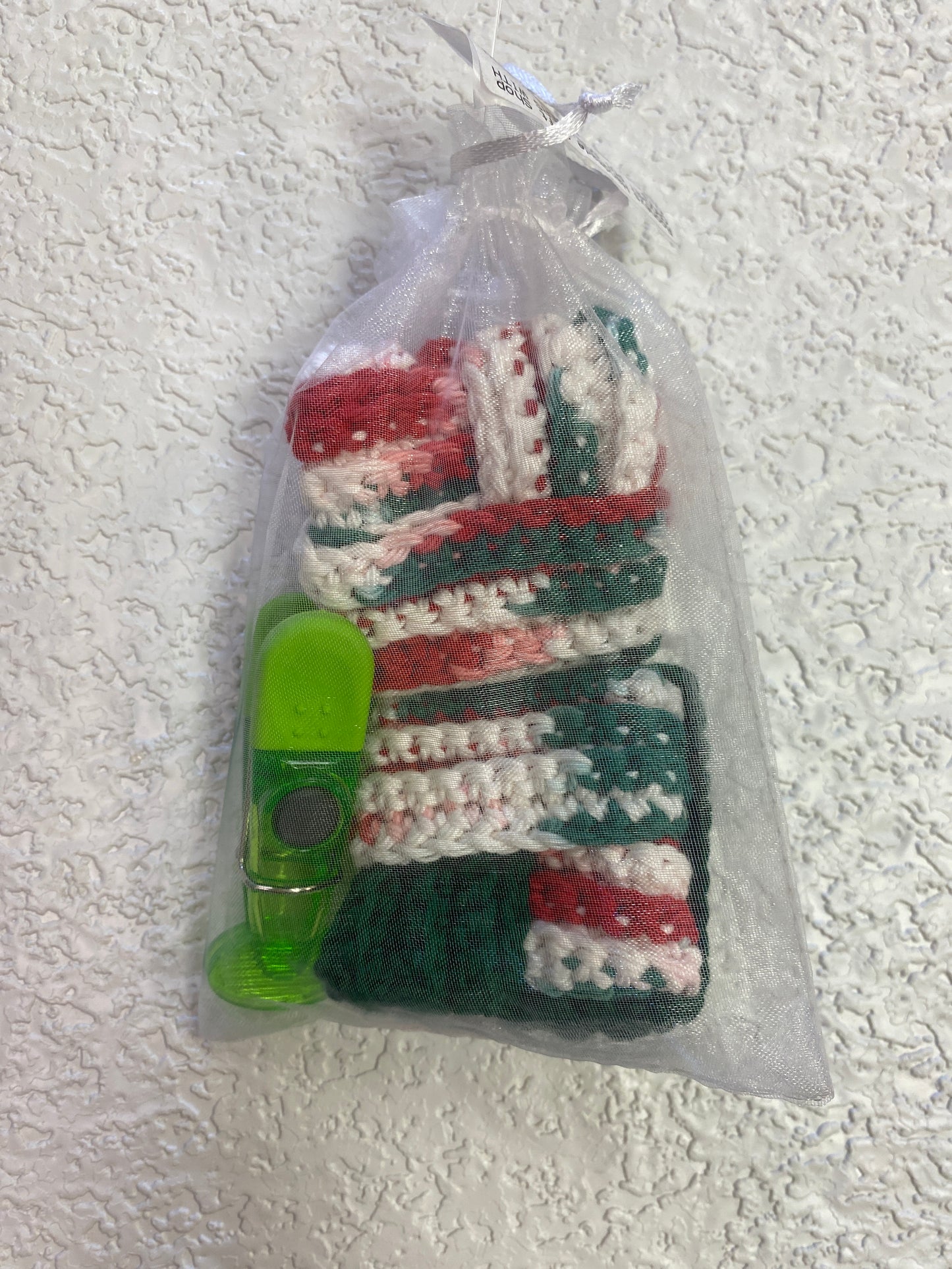 CROCHET POT SCRUBBERS WITH CLIP