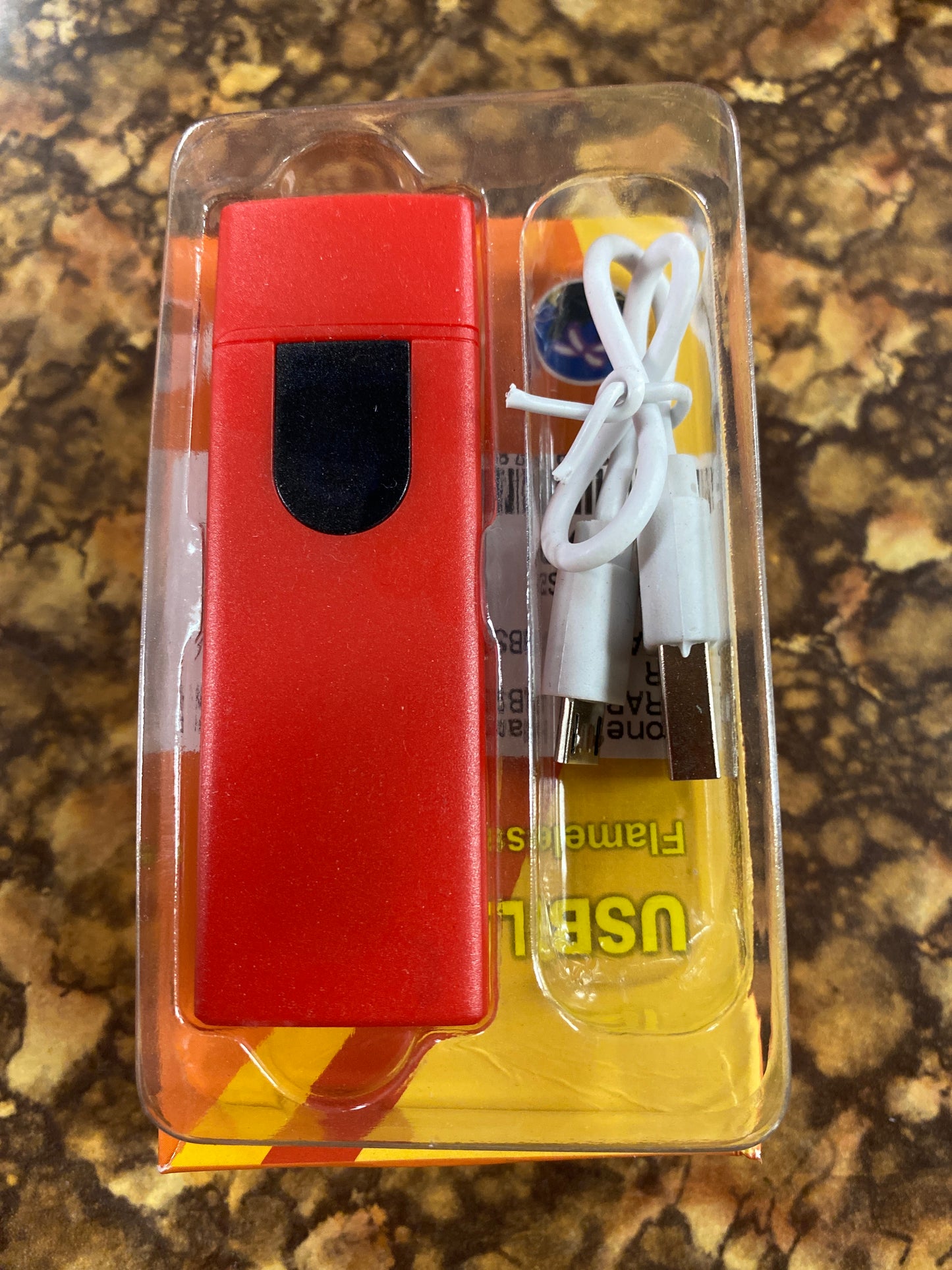 DURABLE ABS FLAMELESS LIGHTER RED
