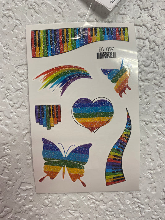 PRIDE GLITTER TATTOO STYLE 5
