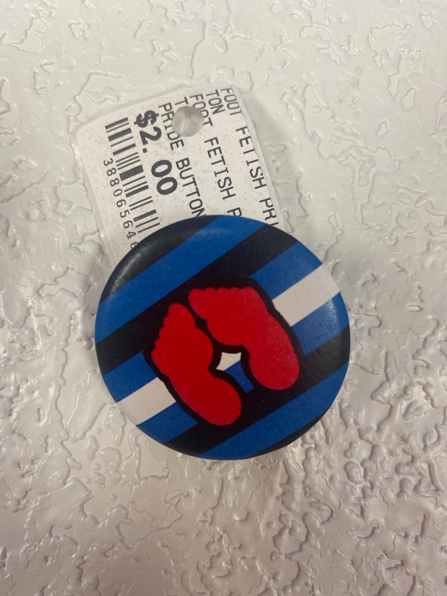 FOOT FETISH PRIDE FLAG BUTTON