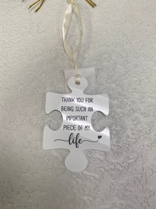 PUZZLE PIECE ACRYLIC ORN