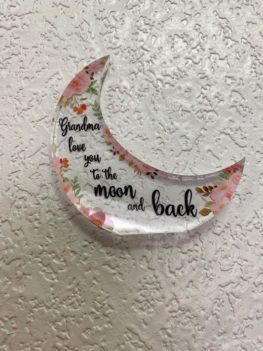 CHERISH GRANDMA ACRYLIC MOON