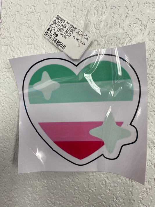 ABROSEXUAL PRIDE HEART LARGE STICKER VINYL