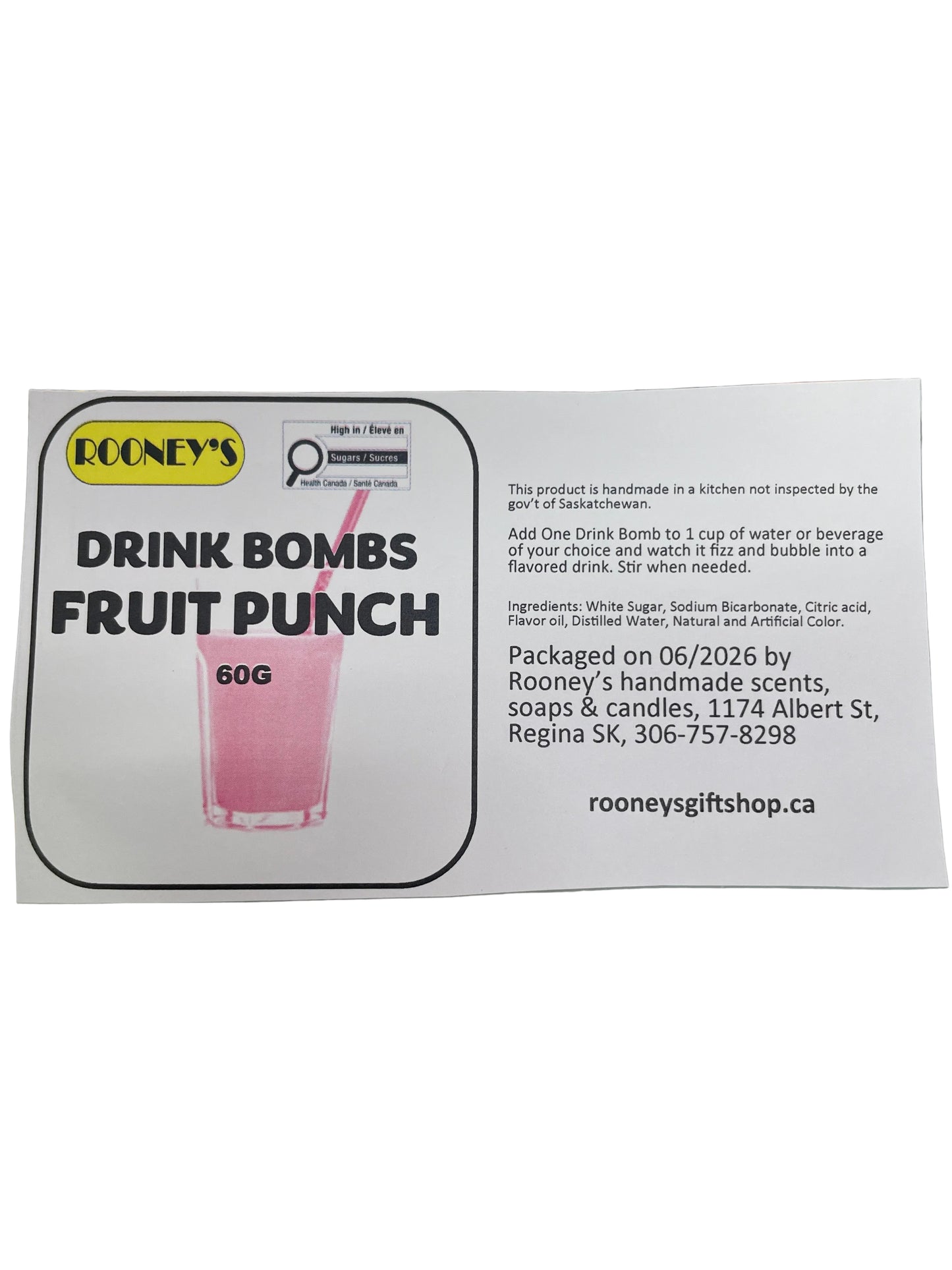 FRUIT PUNCH DRINK BOMBS 2 PACK