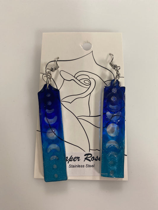 BLUE MOON DANGLING EARRINGS