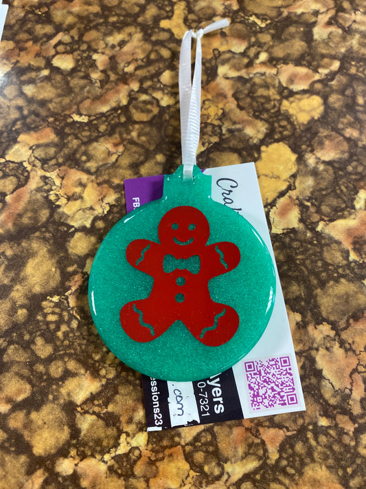 Resin Christmas ornament gingerbread man