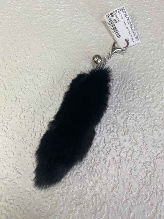 FAUX FUR TAIL KEYCHAIN BLACK