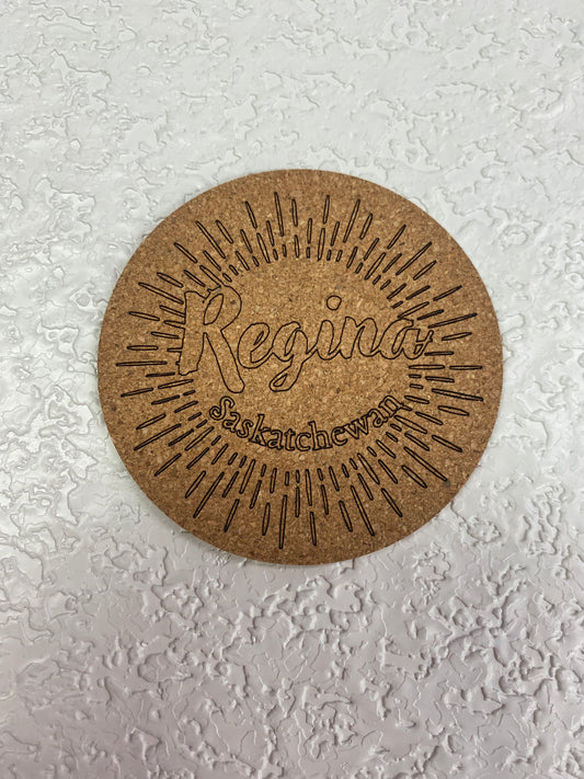CORK LASER ENGRAVED COASTER