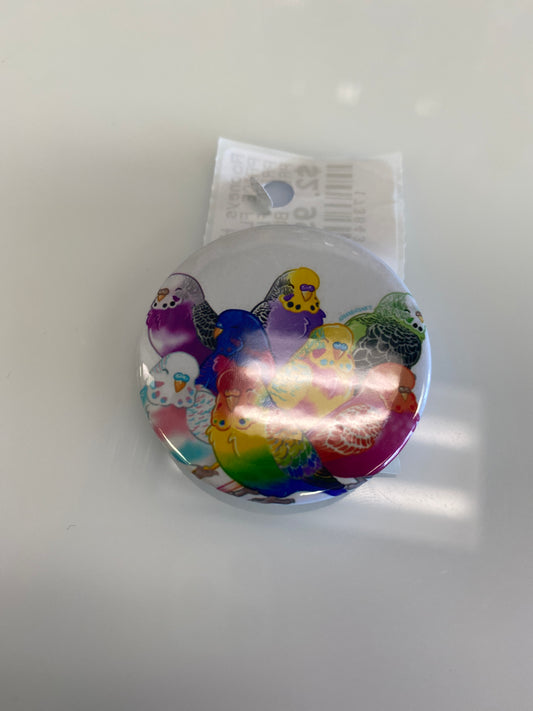 PRIDE FLAGS BIRDS BUTTON