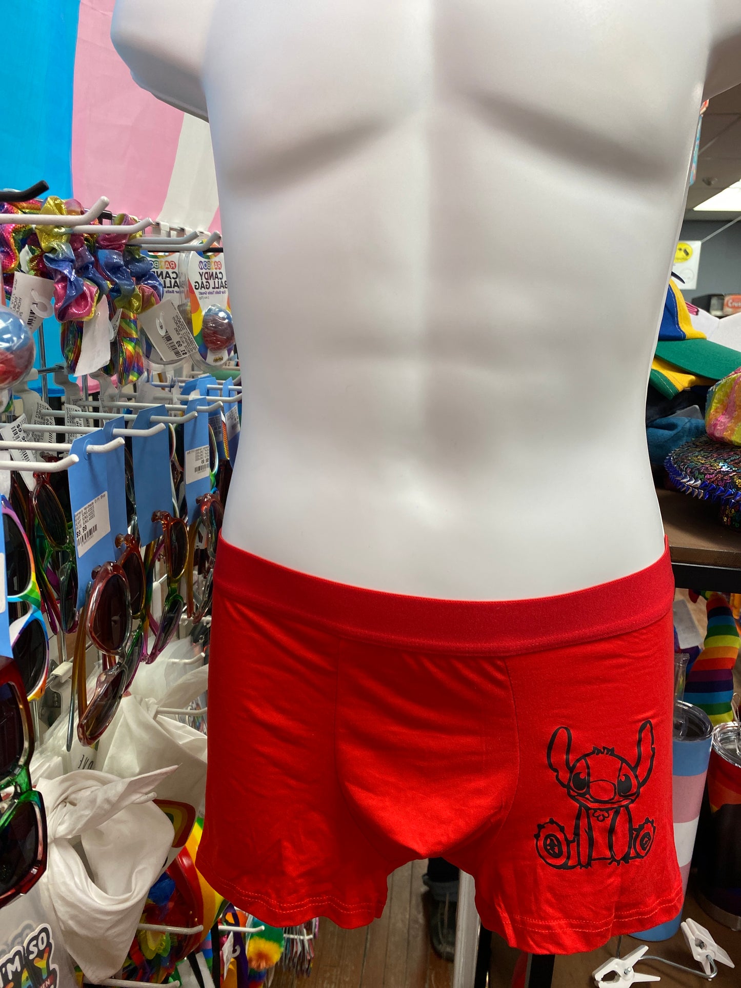 STITCH BOXER UNDERWEAR RED