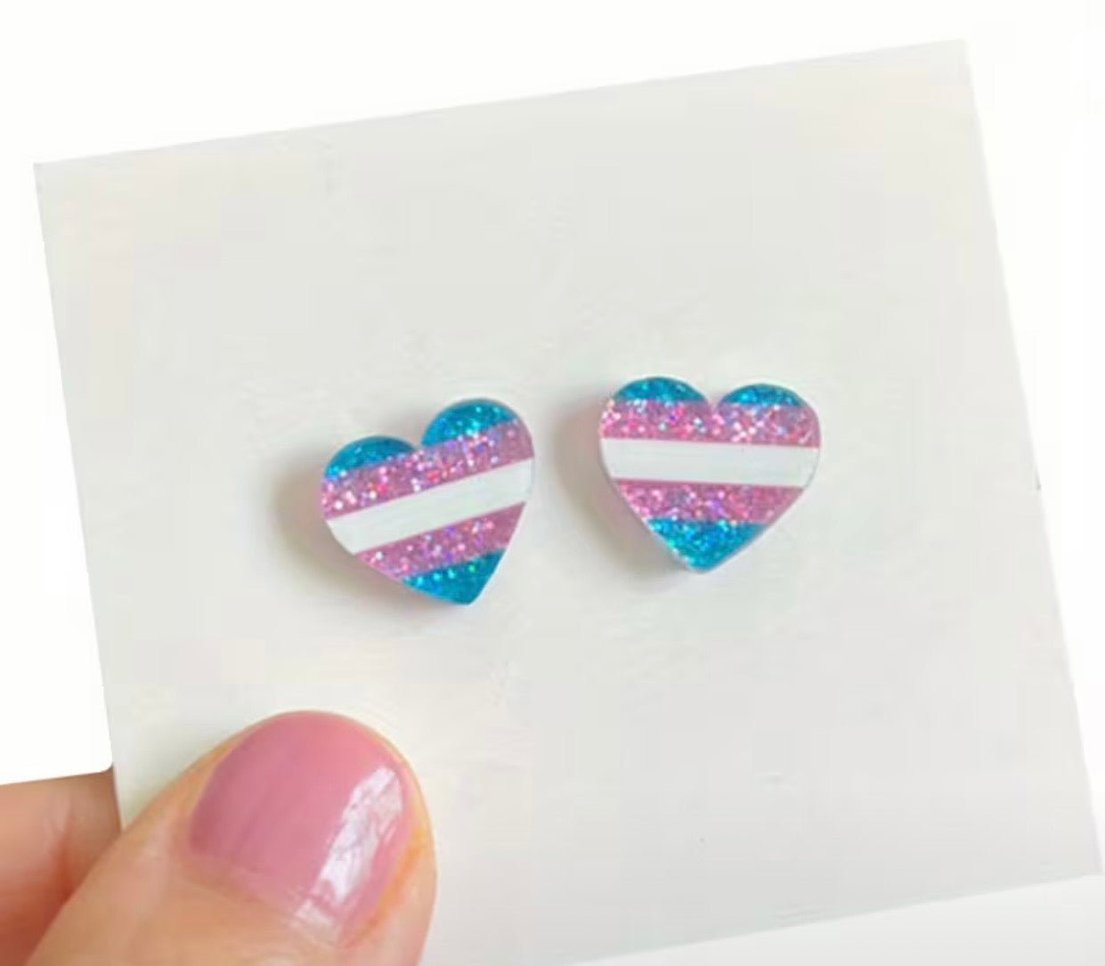 TRANS PRIDE HEART EARRINGS