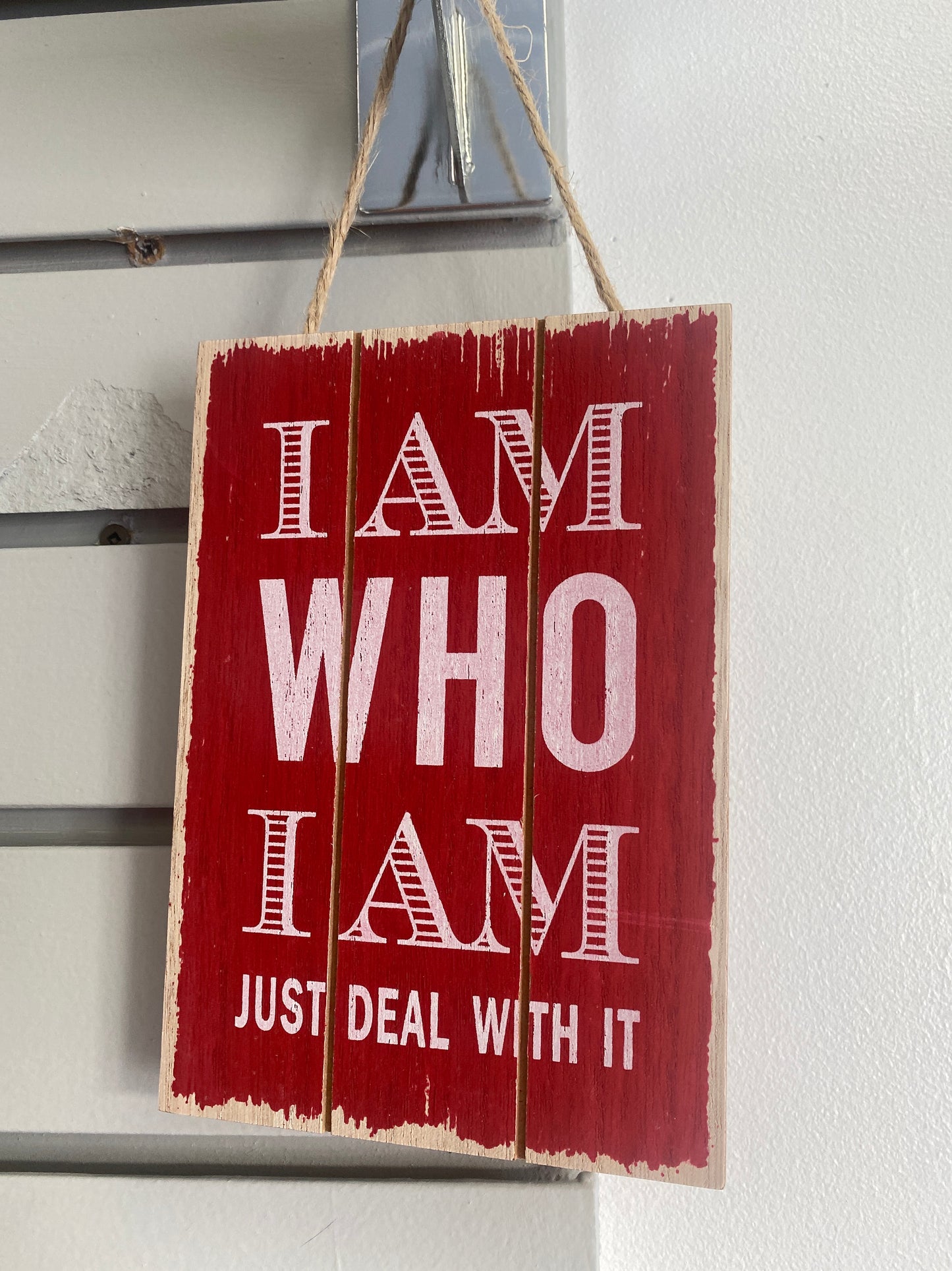 I AM WOOD SIGN