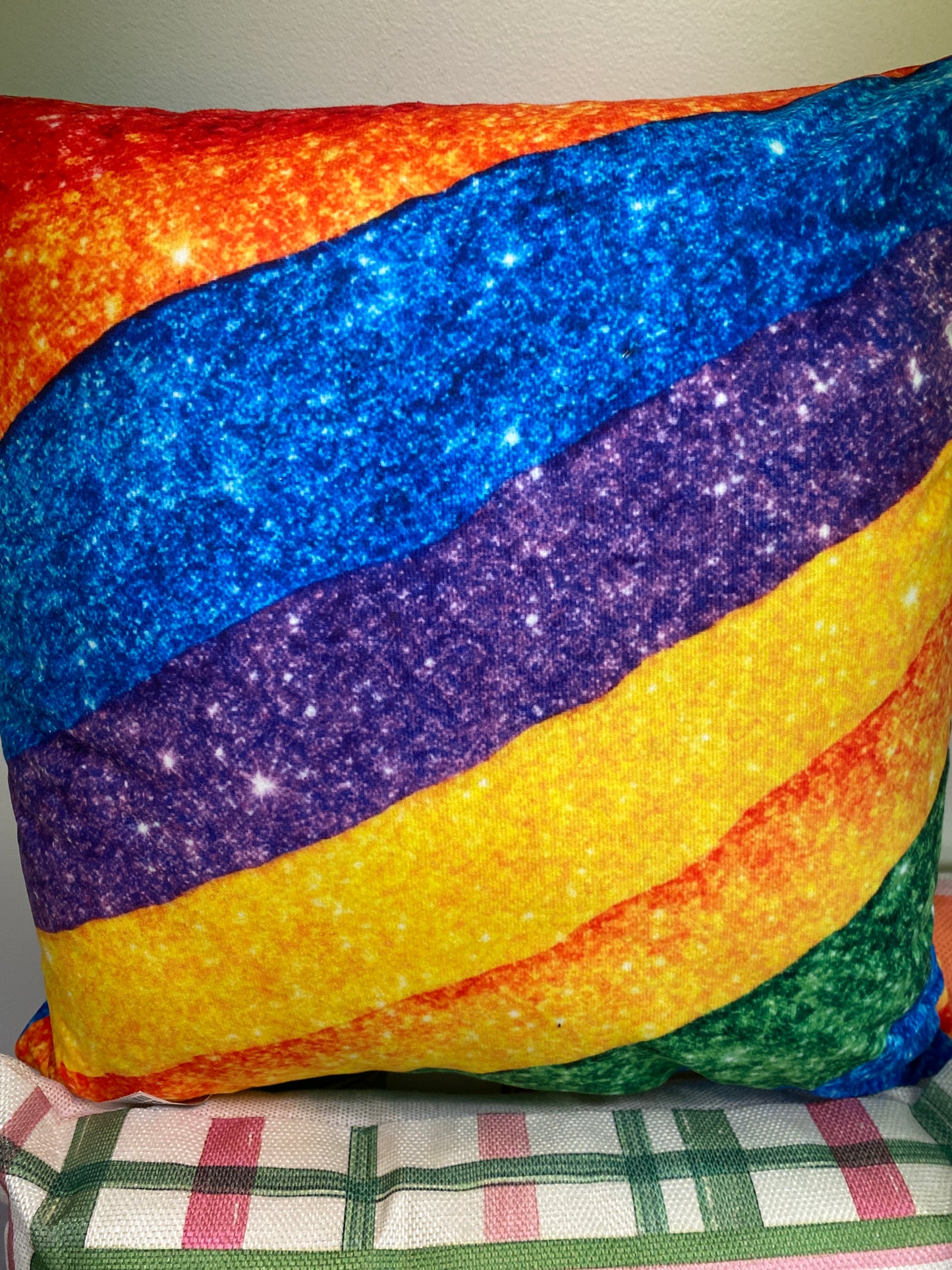 RAINBOW SPECKLES PRIDE THROW PILLOW
