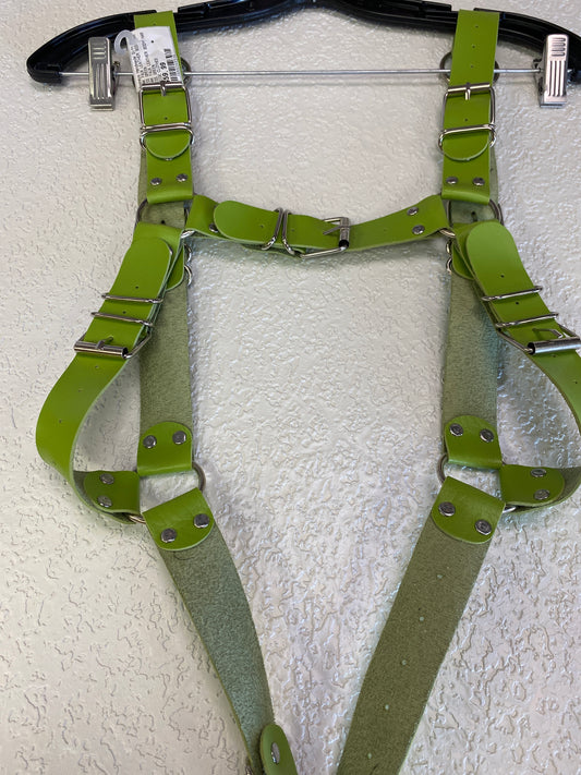 PUNK FAUX LEATHER BODY HARNESS GREEN
