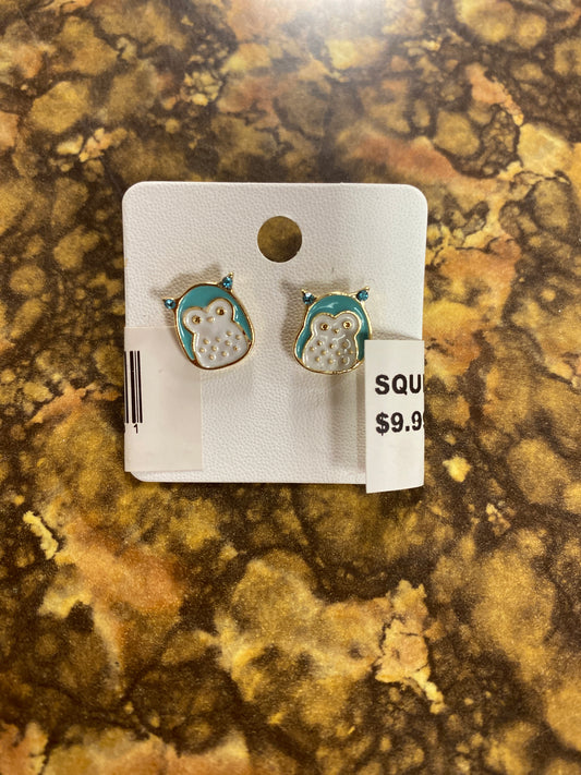 BLUE OWL EARRINGS
