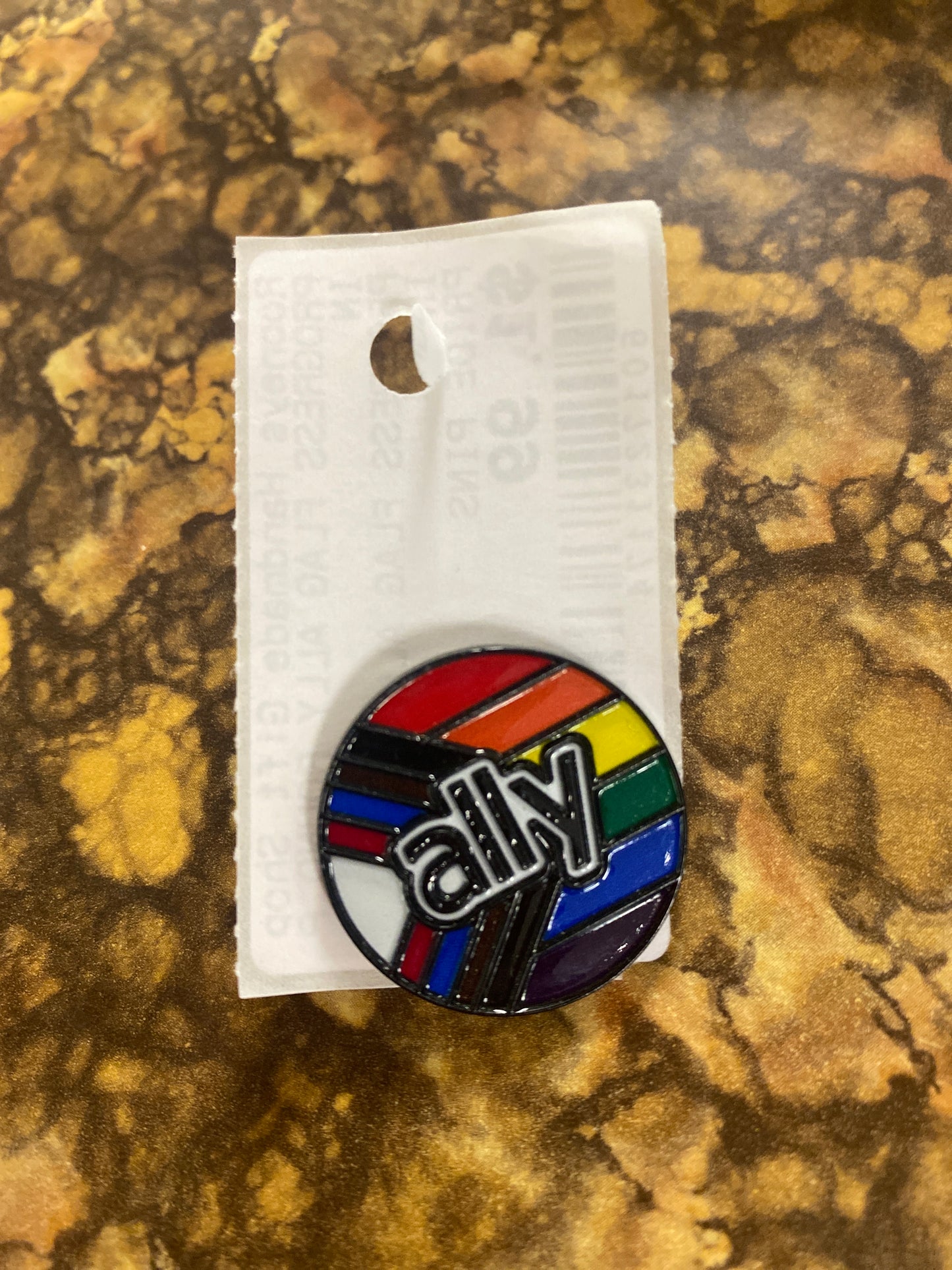 PROGRESS FLAG ALLY ROUND PIN