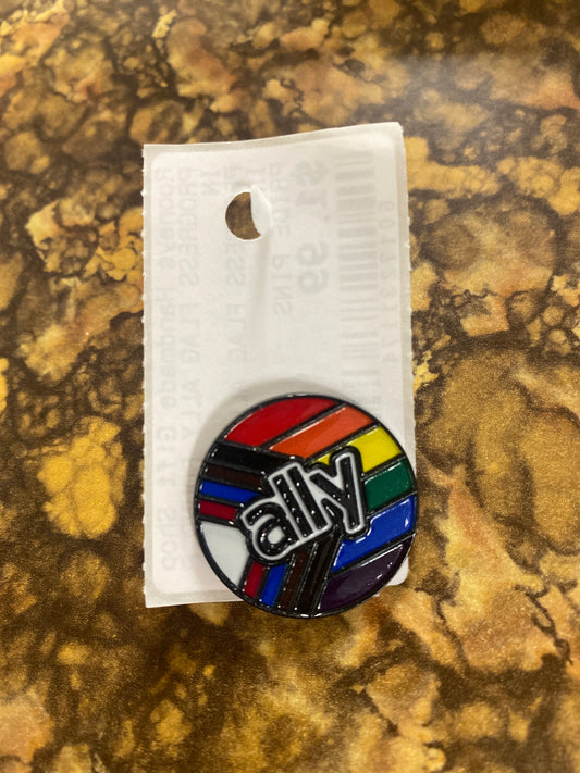 PROGRESS FLAG ALLY ROUND PIN