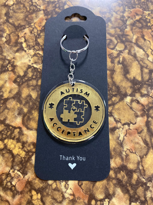KEYCHAIN AUTISM ACCEPTANCE