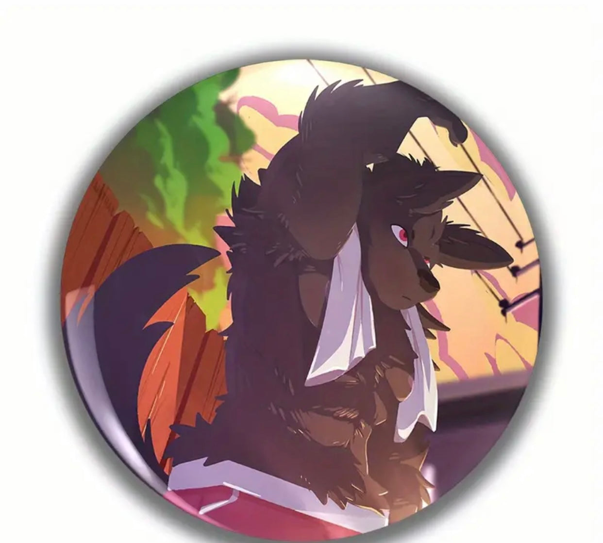 BLACK ANIME EXPRESS EYES BUTTON