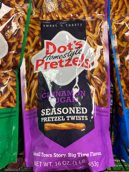 DOTS PRETZELS CINNAMON SUGAR 453G