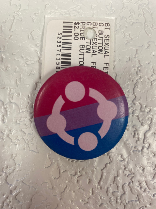 BI SEXUAL FETISH PRIDE FLAG BUTTON