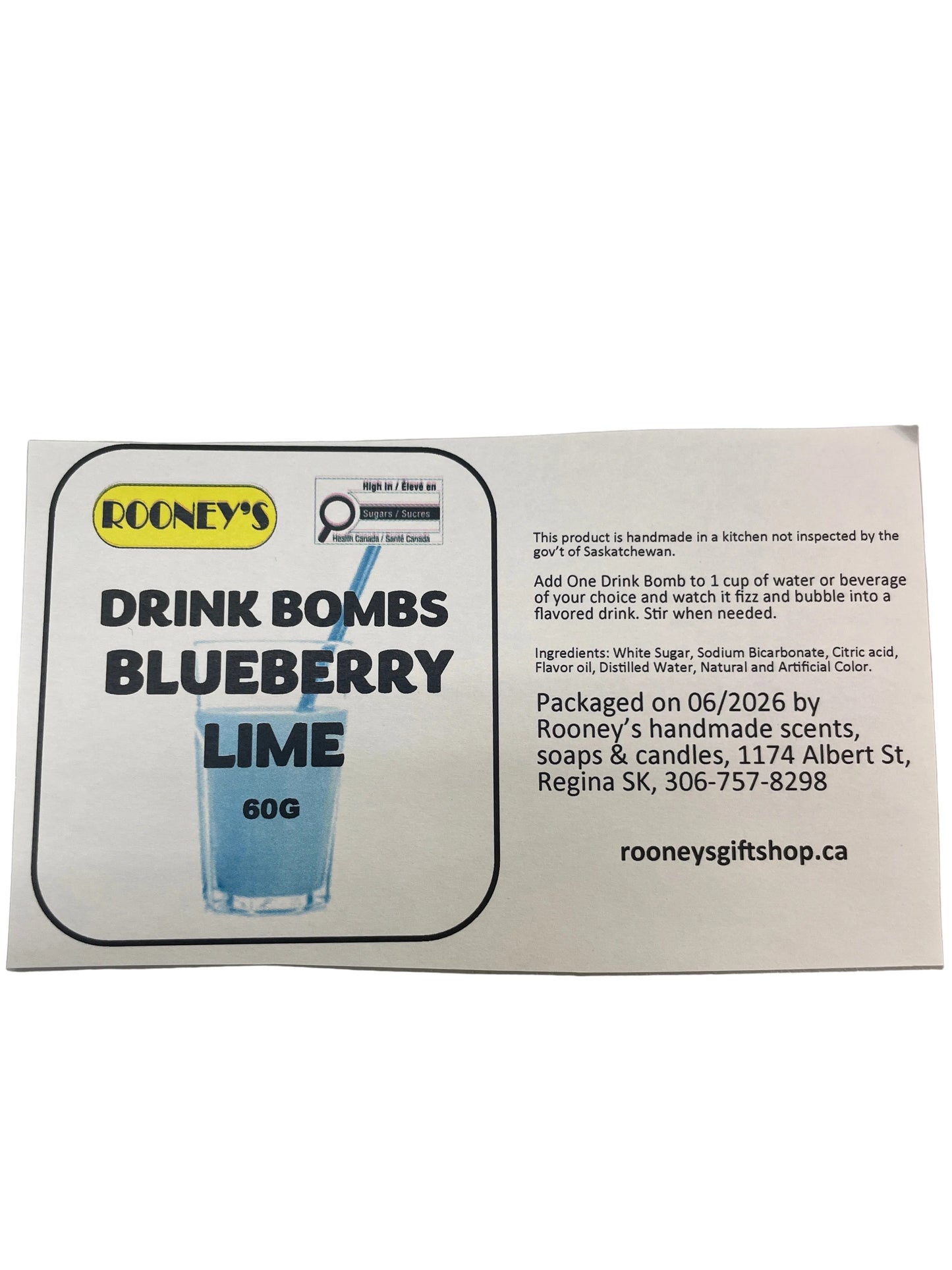 DRINK BOMBS BLUEBERRY LIME 2 PACK