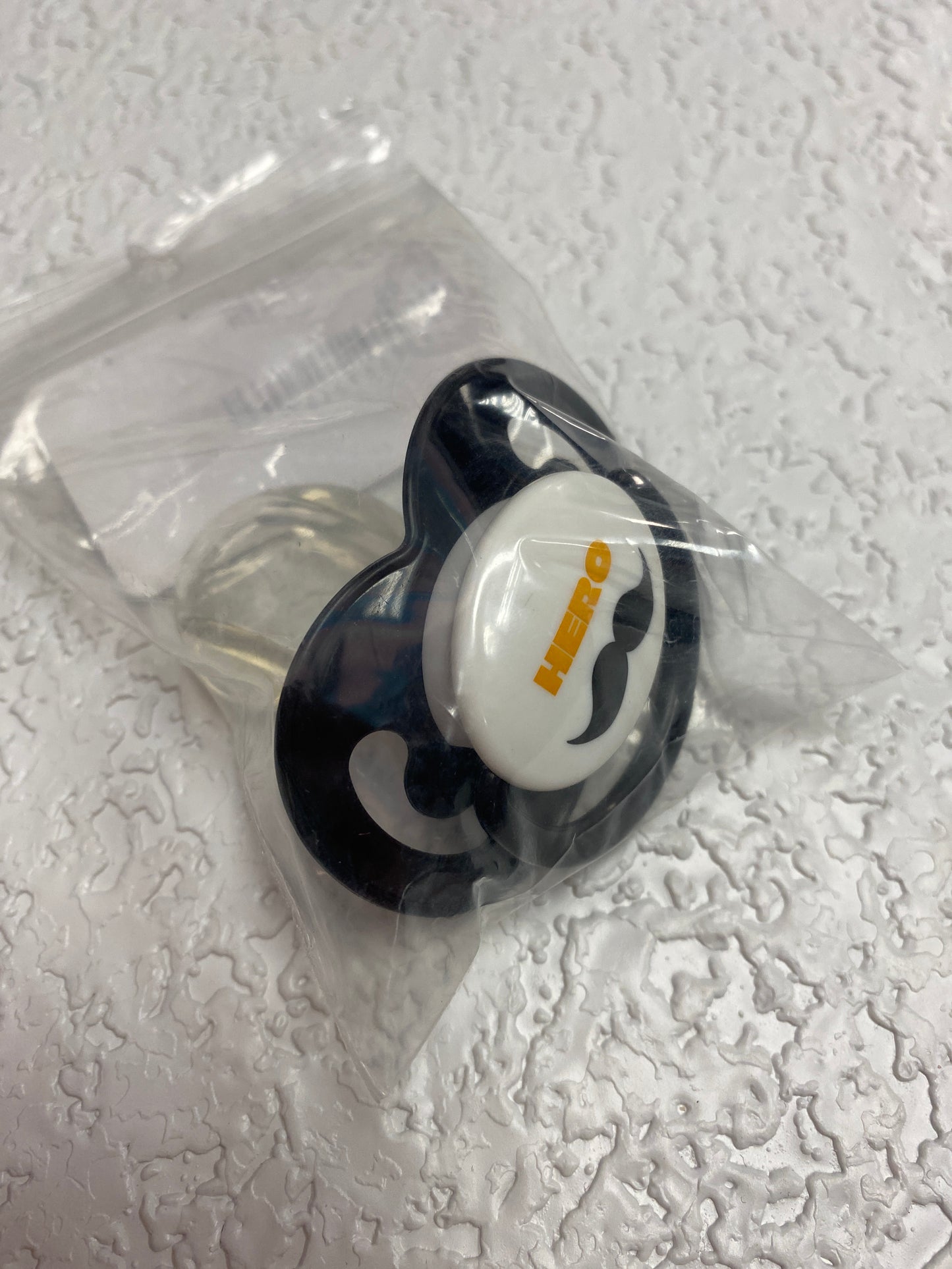 HERO STACH BLACK WHITE ADULT PACIFIER
