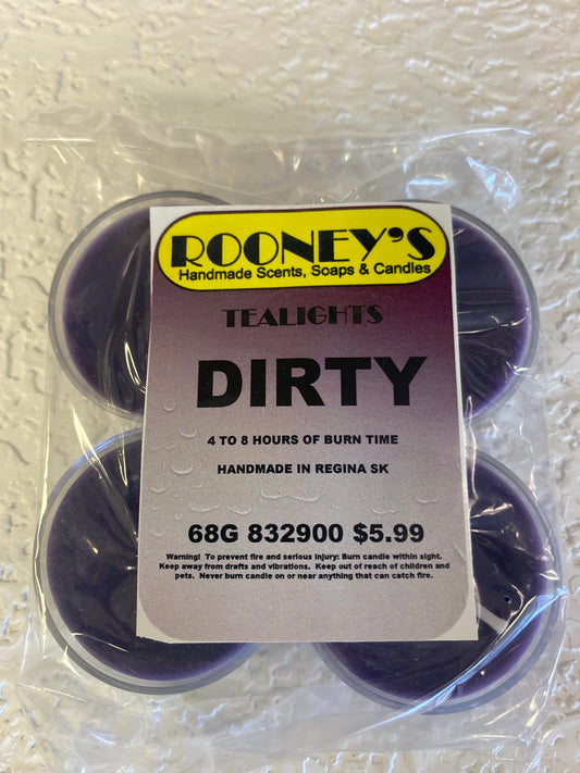 DIRTY TEALIGHT CANDLES