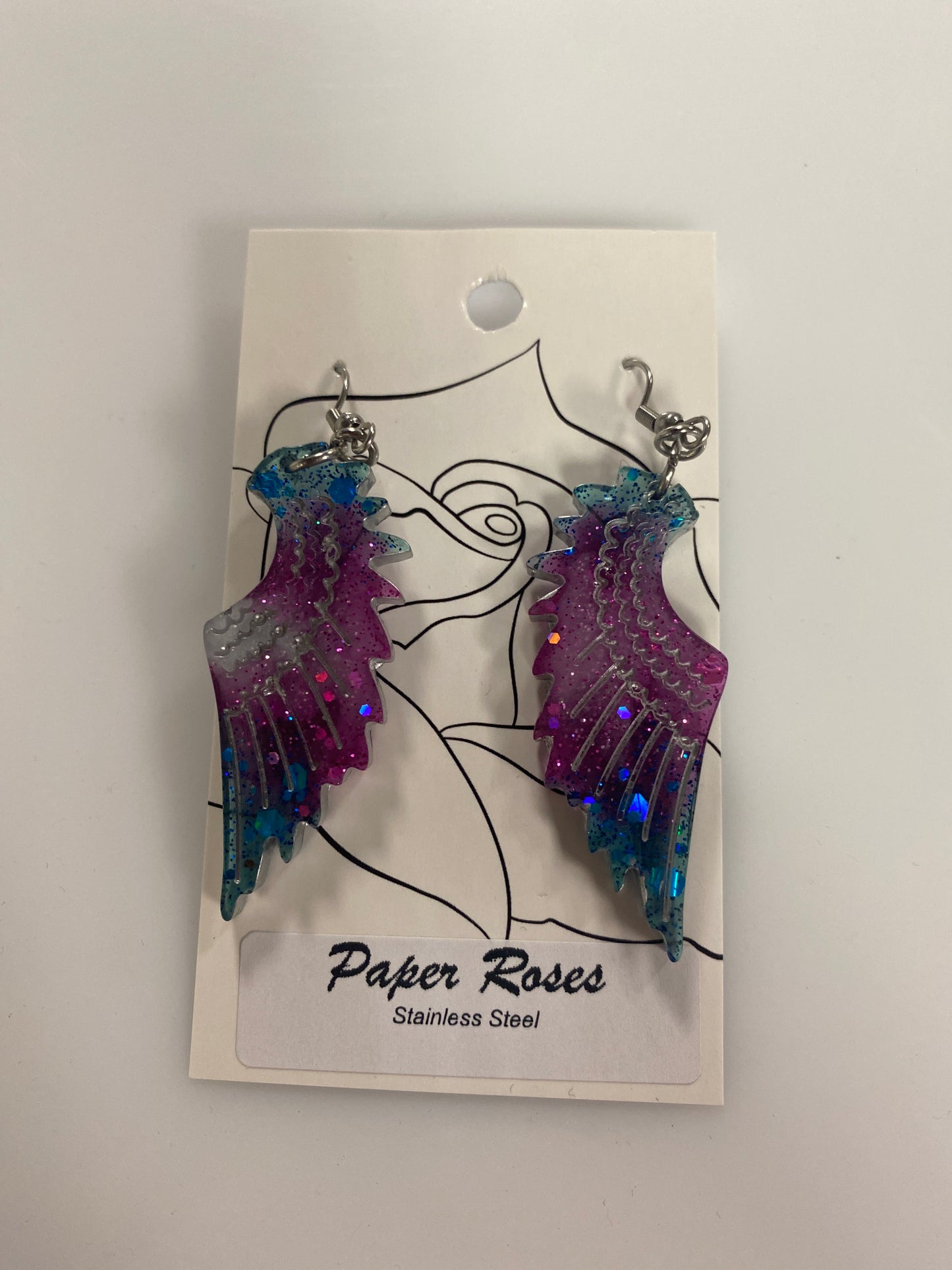 PRIDE WINGS DANGLING EARRINGS