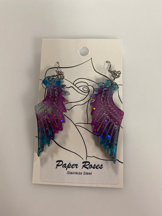PRIDE WINGS DANGLING EARRINGS