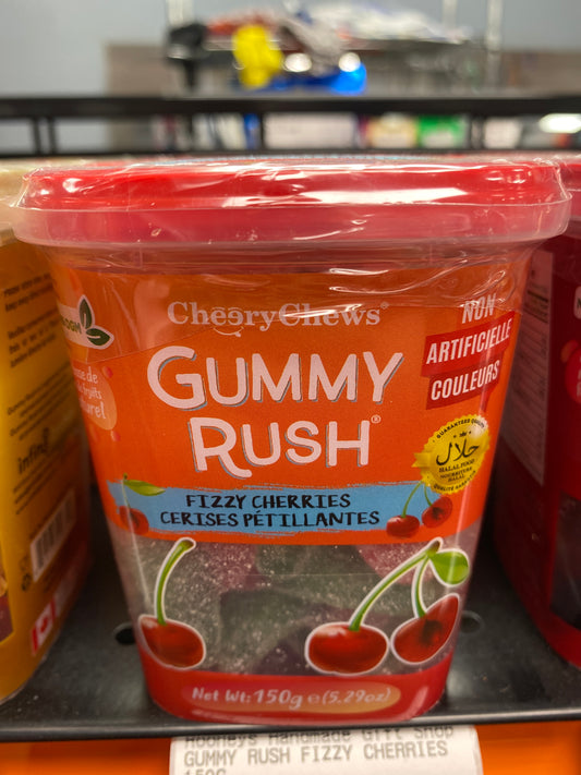 GUMMY RUSH FIZZY CHERRIES 150G