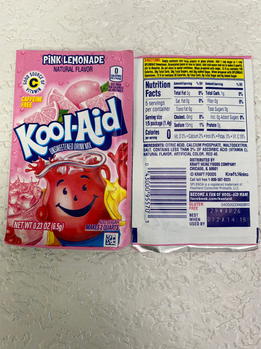KOOL AID PINK LEMONADE PACKET