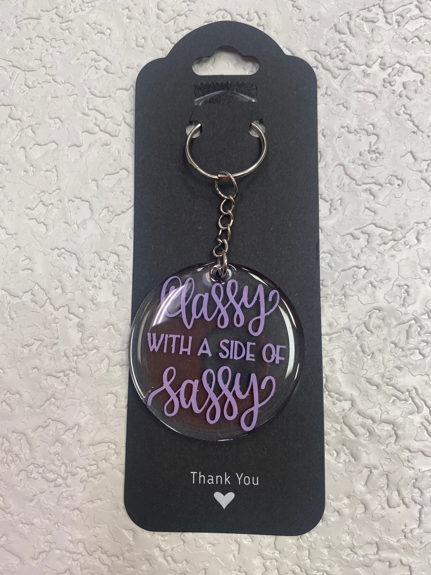 KEYCHAIN CLASSY WITH A SIDE OF SASSY PURPLE