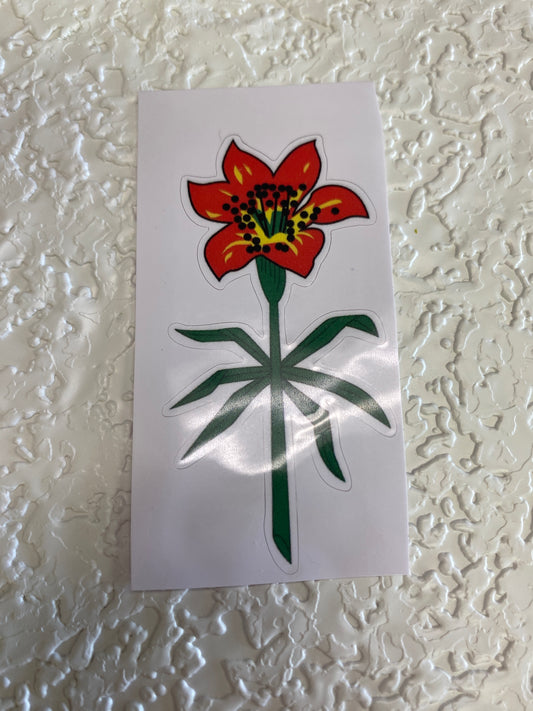 SASK LILY CAR STICKER