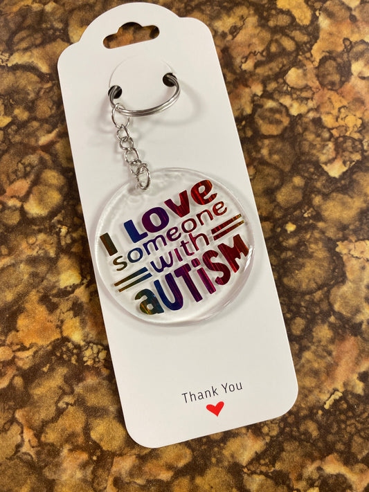 KEYCHAIN LOVE SOMEONE AUTISM