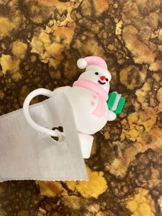SNOW MAN STRAW COVER