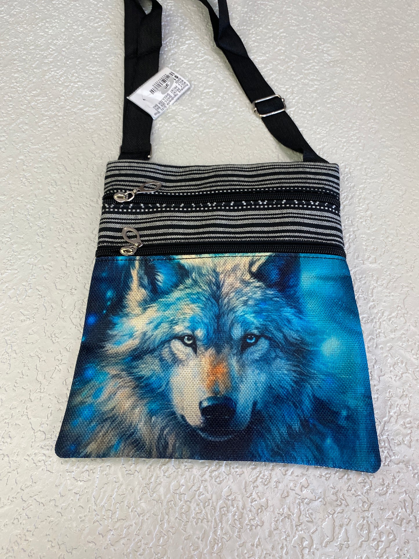 CASUAL SHOULDER BAG WOLF PRINT