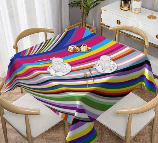 PRIDE FLAGS TABLECLOTH 60X60IN POLYESTER